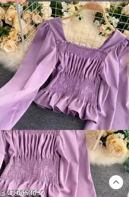 TRENDY SMOKINGG TOP PURPLE