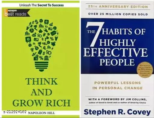 Think And Grow Rich + The 7 Habits Of Highly Effective People  (Paperback  Napoleon Hill  R. Stephen Covey (SET OF 2 BOOKS)