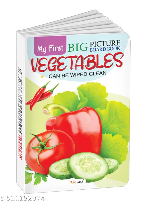 My First Big Picture Board Book Vegetables : Picture board book for kids  Colorful board book for kids  Interactive board book for toddlers  Children learning book