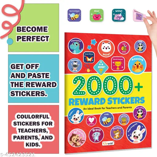 2000+ Reward Stickers : Children All In One sticker Book  All in one Educational sticker books  Sticker Book for Teachers and Parents for Encourage Good Behavior  and Reward Achievements of Kids