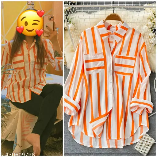 Women's Line Shirt Orange