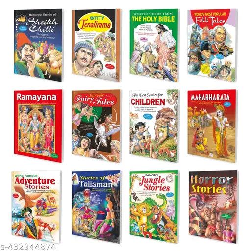 Enchanting Illustrated Children's Stories Collection : Children story book  Kids learning book  Best children's stories - Set Of 12 Story Books with illustrations