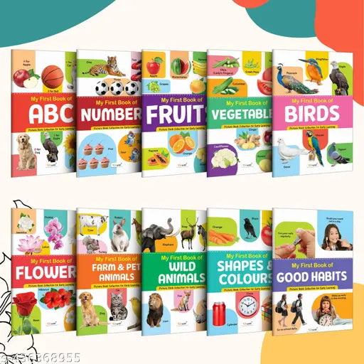 Toddlers learning library : Learning book for kids  My First Picture Book Collection For Early Learning With 10 Topics  birthday gifts for Toddler