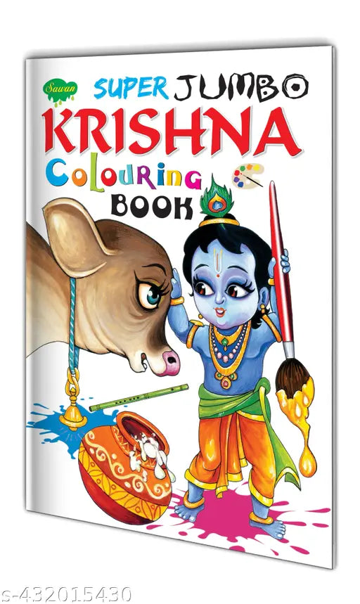 Super Jumbo Krishna Colouring Book for kids : Gods colouring book for kids  coloring book for kids  mythological colouring books.