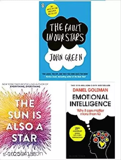 The Fault in Our Stars + The Sun is also a Star + Emotional intelligence (best 3 books deal in paperback combo )