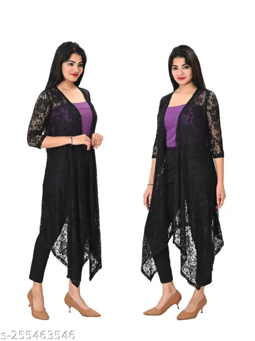 Woman black shrug combo of 2 pcs