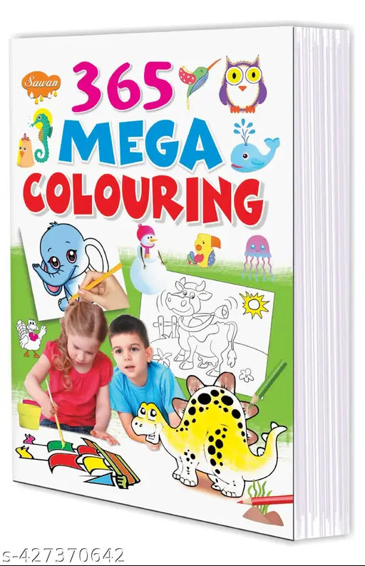 365 Mega Colouring books for kids : Kids colouring adventure  Educational coloring book for kindergarten  Fun colouring for kids.