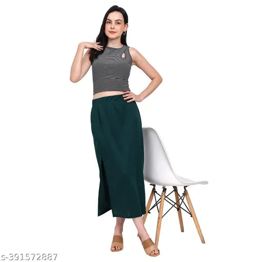 Woman High Waist Polyester Skirt