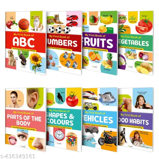 Picture Book Collections For Early Learning  : Kids learning book  My First Picture Book Collection For Early Learning Kid's book collection With 8 Topics