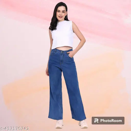 Woman Boot Leg Straight Jeans