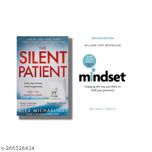 SILENT PATIENT BY ALEX MICHAELIDES + THE MINDSET  BY DR CAROL S DWECK