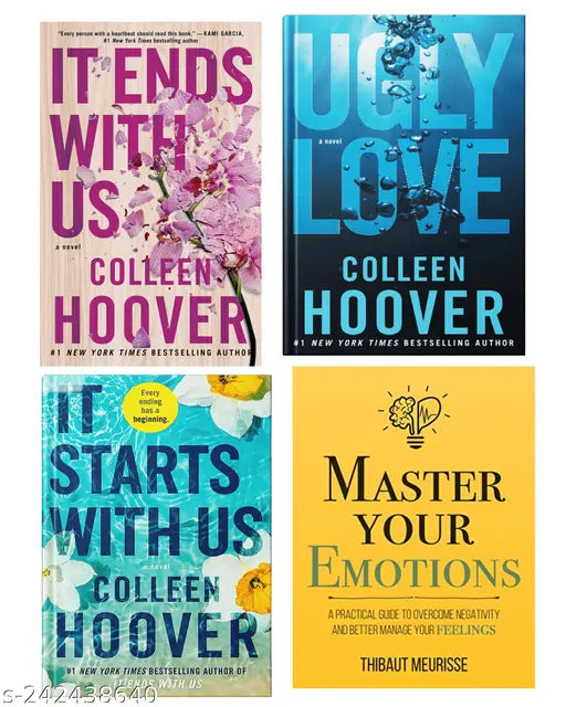 IT END WITH US BY COLLEEN HOOVER  + IT STARTS WITH US BY COLLEEN HOOVER  + UGLY LOVE   BY COLLEEN HOOVER  + MASTER YOUR EMOTIONS BY THIBAUT MEURISSE