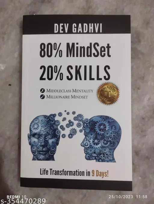 80% Mindset 20% Skills Life Transformation In 9 Days! (English  Paperback  Dev Gadhvi)