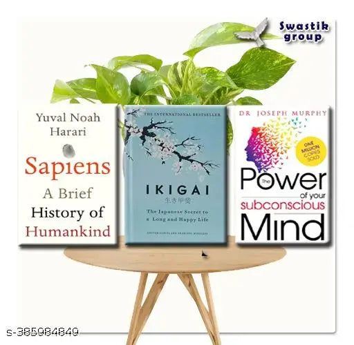Combo of 3 Books : The Power of your Subconscious Mind + Sapiens (L) +Ikigai Hardcover (Yuval Noah Harari   Héctor García   Joseph Murphy)