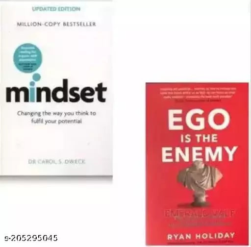 Set Of 2 Self Help Books: Mindset & Ego Is The Enemy (Paperback  Carol dweck  Ryan Holiday)