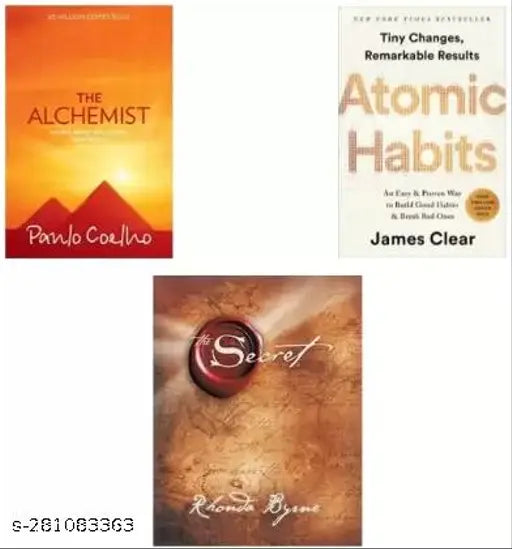 The Allchemist + Atomic Habitts + The Secret (Combo Of 3 Best Seller Books) (Paperback  James Clear)  (Paperback  James Clear  Rhonda Byrne  Paulo Coelho)