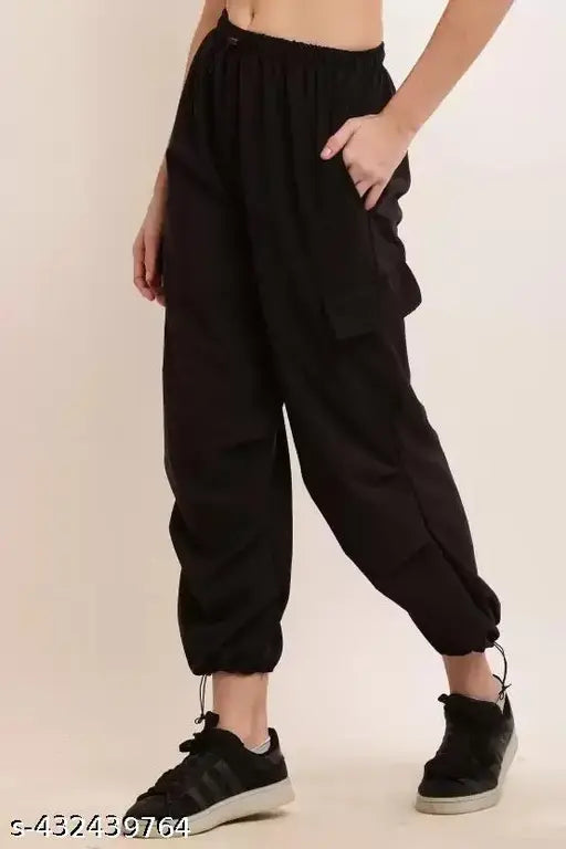 Fashion Store Women Cargo pants - Cotrise Cargo Black Lycra 