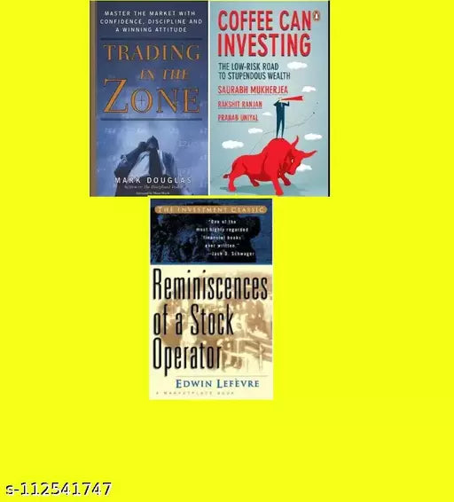 Trading In The Zone - Coffee Can Investing & Reminiscences Of A Stock Operator Combo Books Of (3)  (Paperback  Saurabh Mukharji  Mark Douglas)  Business Management books
