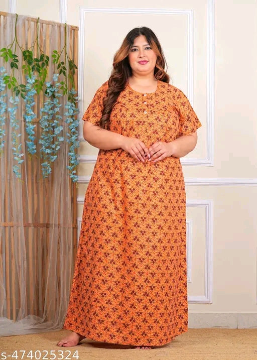 Plus Size Cotton Nighty | Night Dress | Night Suits | 5XL | 6XL | 7XL