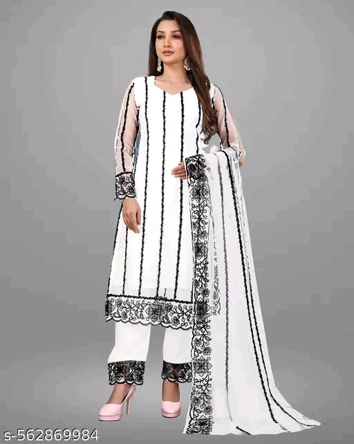 Net Kurti with dupatta and bottomwear