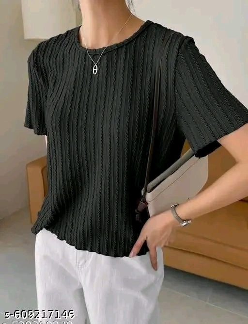Woman's pretty glamorous cotton blend tshirts