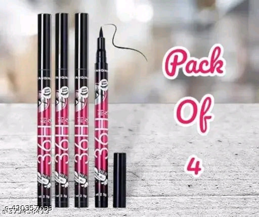 #00004 Combo Pack 4 Premium Smudge Proof Eyeliners | Water Proof | Liquid Eyeliners