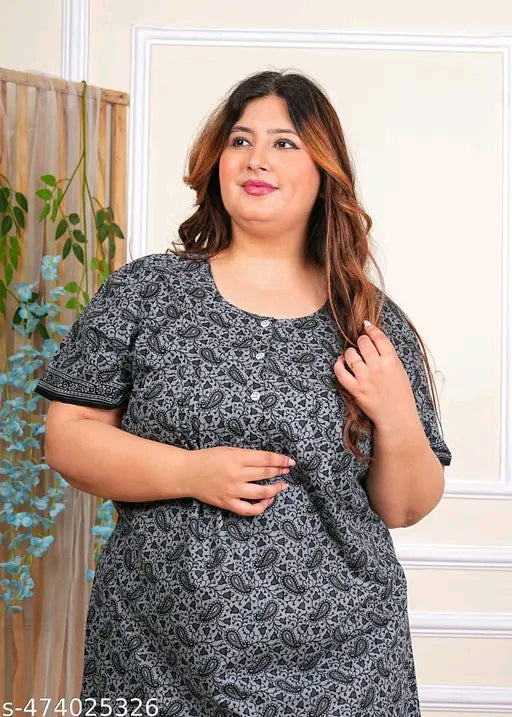 Plus Size Cotton Nighty | Night Dress | Night Suits | 5XL | 6XL | 7XL