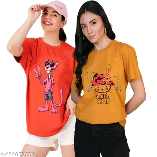 #003 Woman's Combo of two casual wear tshirts