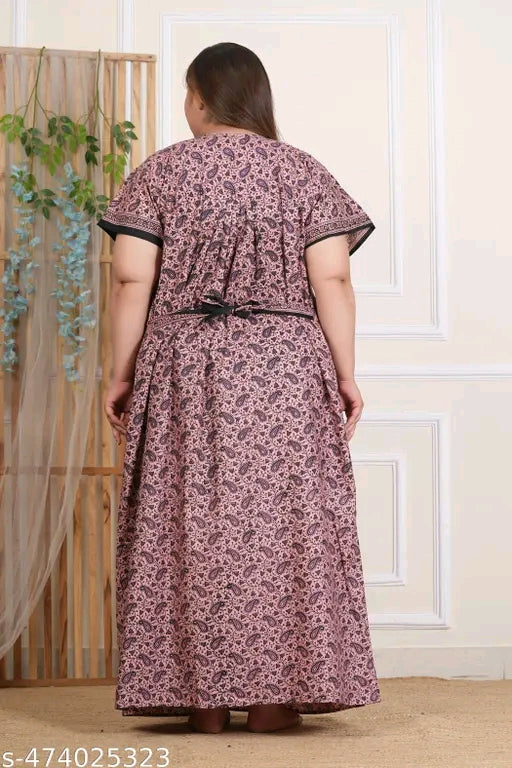 Plus Size Cotton Nighty | Night Dress | Night Suits | 5XL | 6XL | 7XL