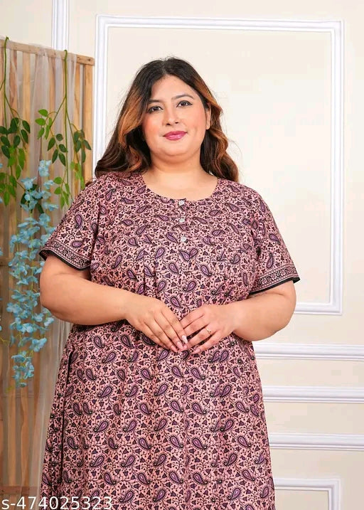 Plus Size Cotton Nighty | Night Dress | Night Suits | 5XL | 6XL | 7XL