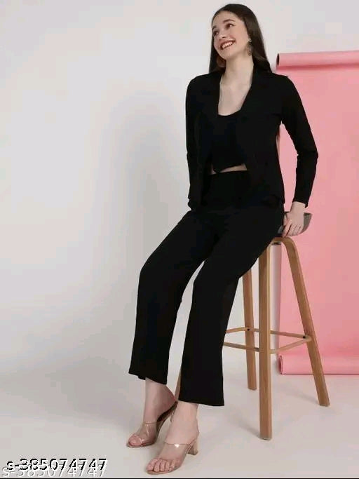 Woman formal attire top bottom set