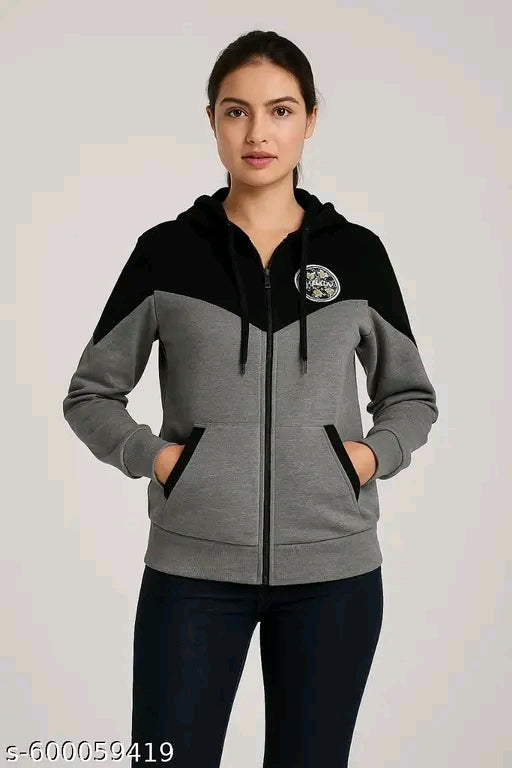 Woman's winters hoodie waistcoat sweat shirt jacket