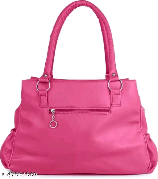 Woman's synthetic leather (PU) handbag with 2 Compartments
