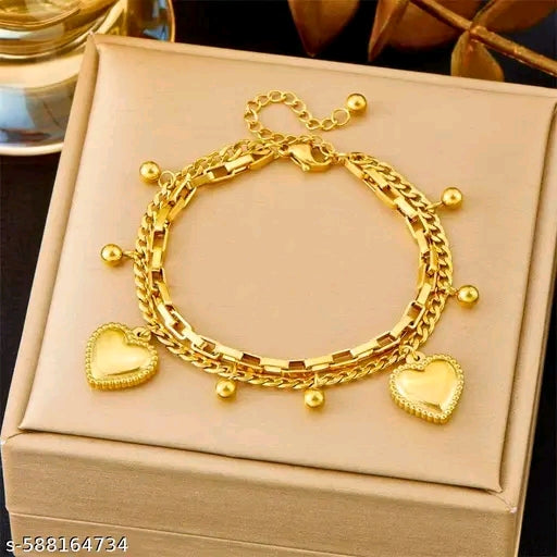 #0005 18K Gold Plated Princess Chunky Bracelet | Anti-Tarnish