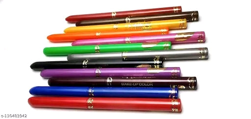 #0001 Combo set of 12 Multicolor Premium Eyeliners and Lipliner Pencils