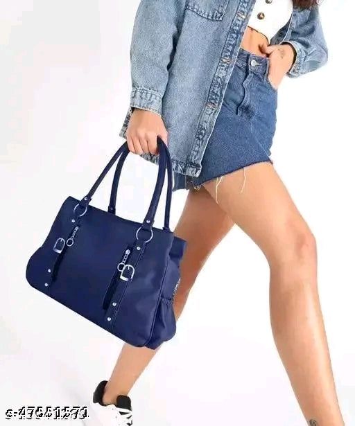 Woman's synthetic leather (PU) handbag with 2 Compartments