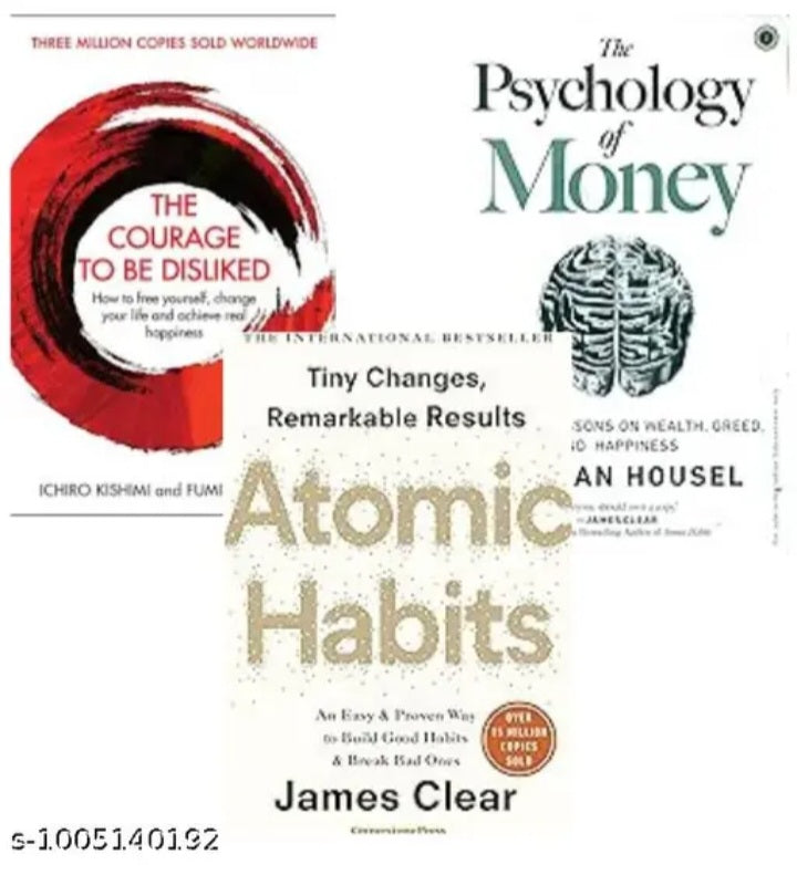 Combo : Courage To Be Disliked | Atomic Habits | The Psychology of Money
