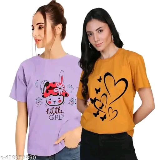 Woman's Combo of two casual wear tshirts
