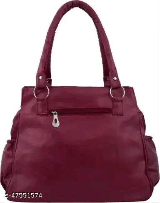 Woman's synthetic leather (PU) handbag with 2 Compartments