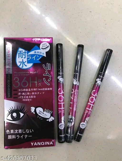 #00004 Combo Pack 4 Premium Smudge Proof Eyeliners | Water Proof | Liquid Eyeliners