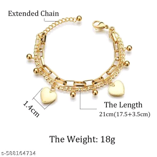 #0005 18K Gold Plated Princess Chunky Bracelet | Anti-Tarnish
