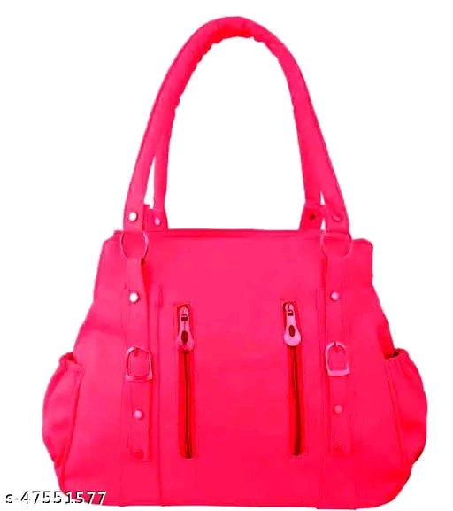 Woman's synthetic leather (PU) handbag with 2 Compartments