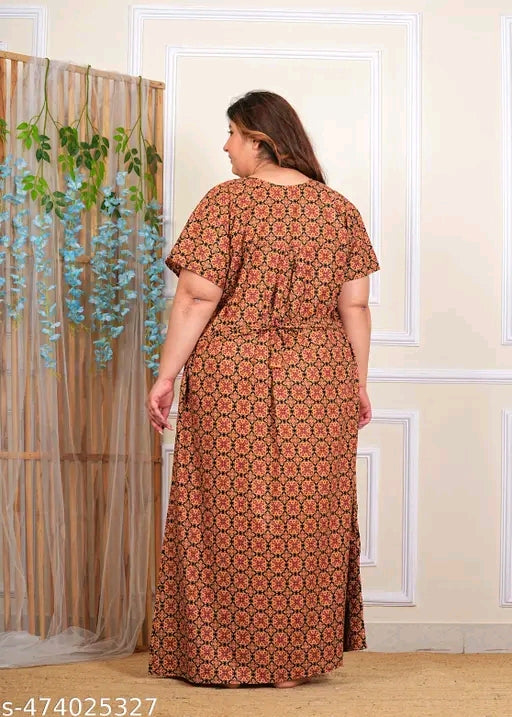 Plus Size Cotton Nighty | Night Dress | Night Suits | 5XL | 6XL | 7XL