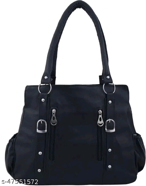 Woman's synthetic leather (PU) handbag with 2 Compartments