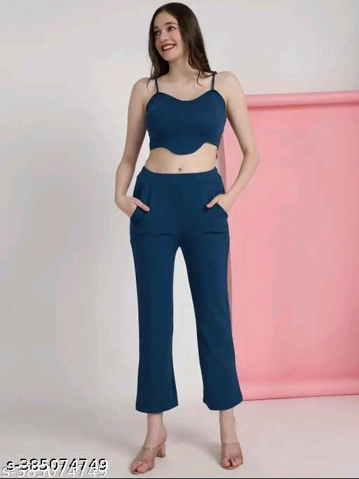 #001 Woman formal attire top bottom set