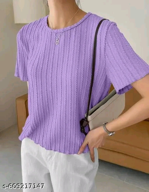 Woman's pretty glamorous cotton blend tshirts