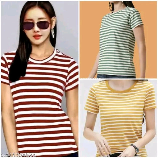 Combo of 3 Daily wear cotton Tshirts
