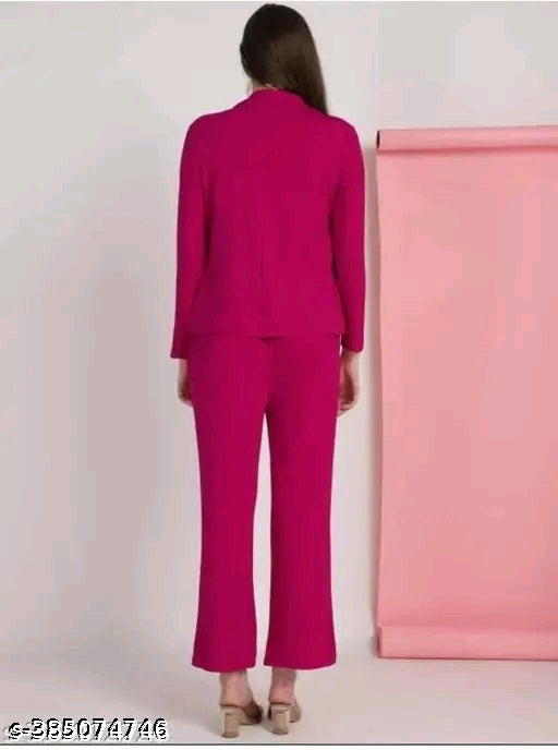 Woman formal attire top bottom set