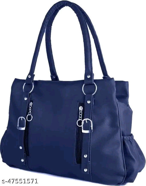 Woman's synthetic leather (PU) handbag with 2 Compartments