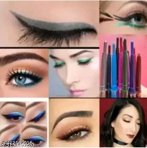 Combo set of 12 Sparkling Eye Kajal | ADS | Multi Color